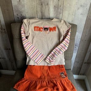 Gymboree Purrfect Autumn Girls Matching Outfit